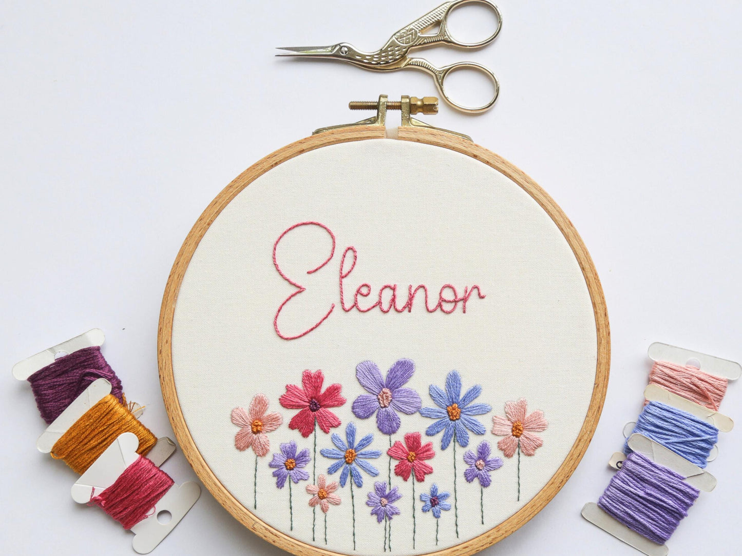 Bright Floral + Name PDF Pattern