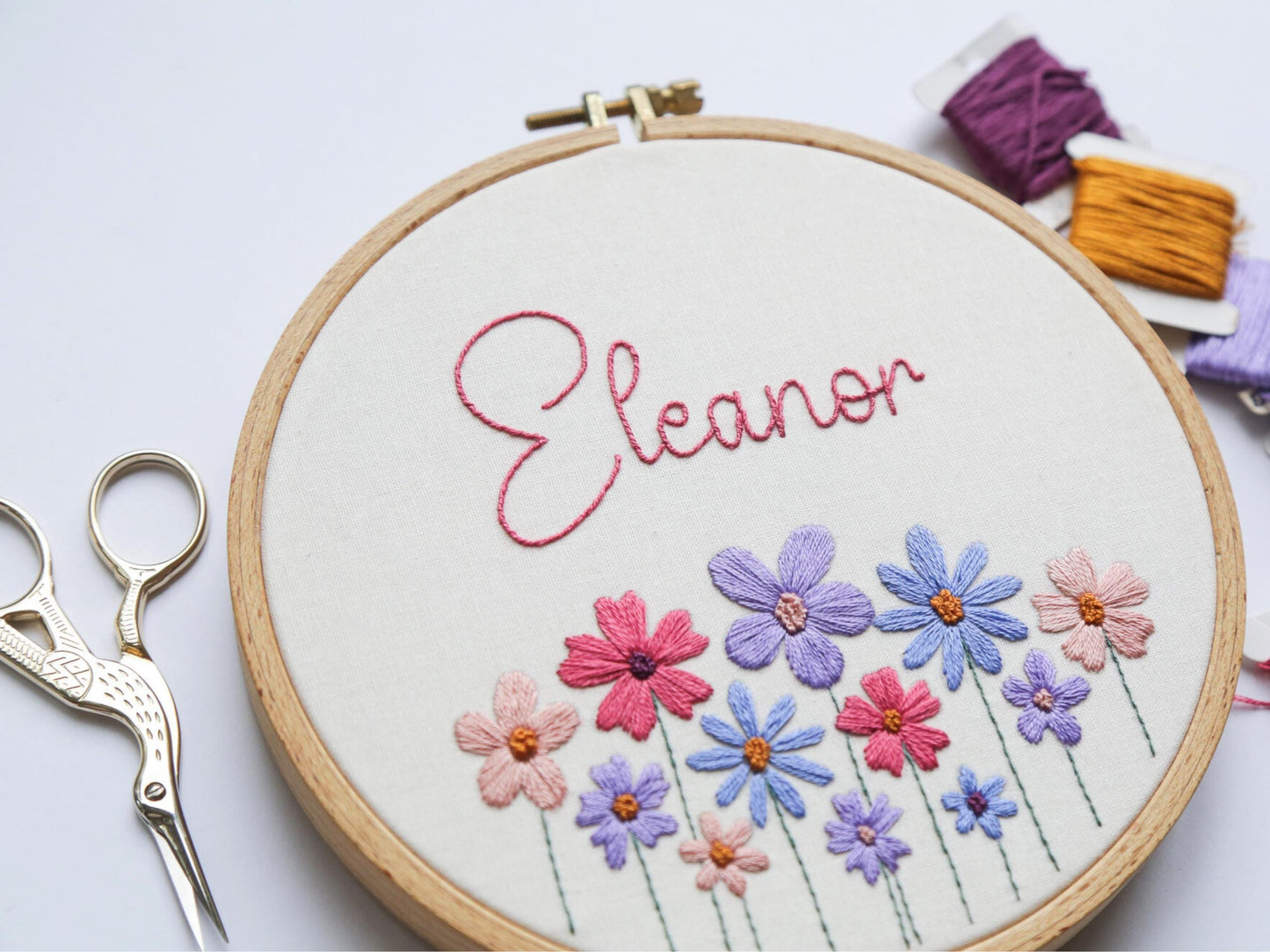 Bright Floral + Name PDF Pattern