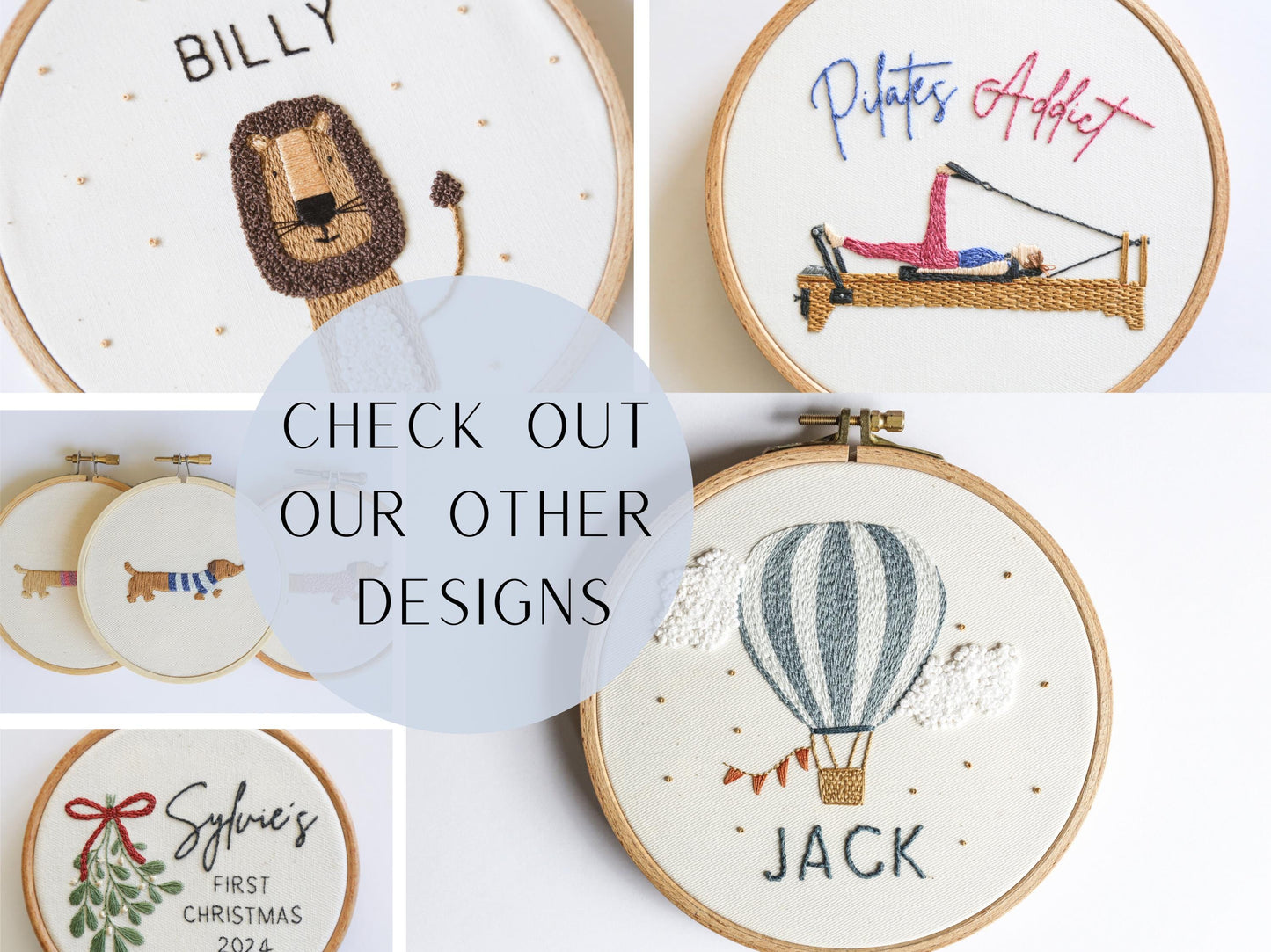 Wildflower wreath + name PDF Pattern