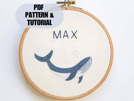 Blue Whale + Name PDF pattern
