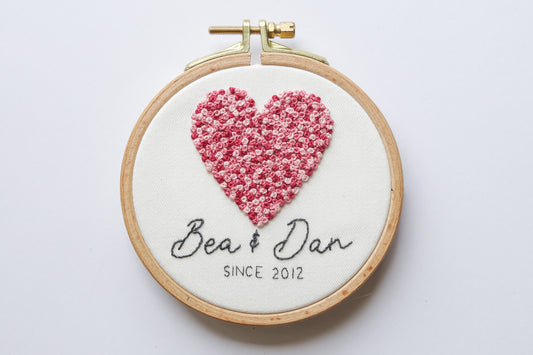 Valentines heart + name PDF pattern