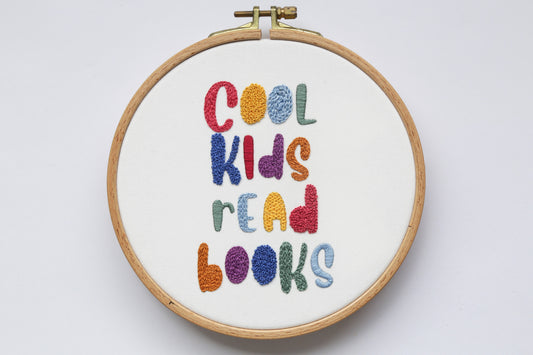 Beginner bookish embroidery PDF pattern