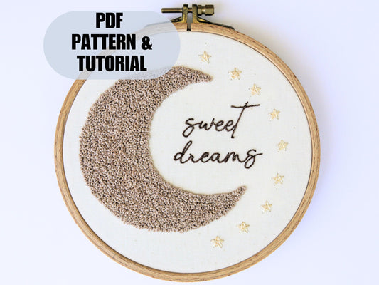 Nursery moon and stars PDF pattern