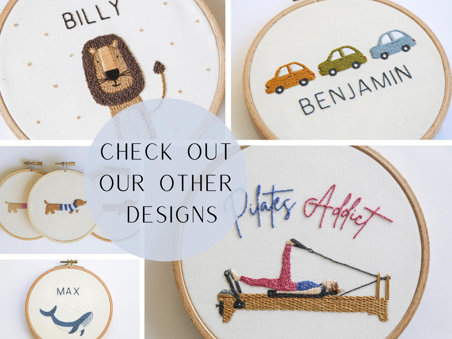 Blue Hot Air Balloon + Name PDF Pattern